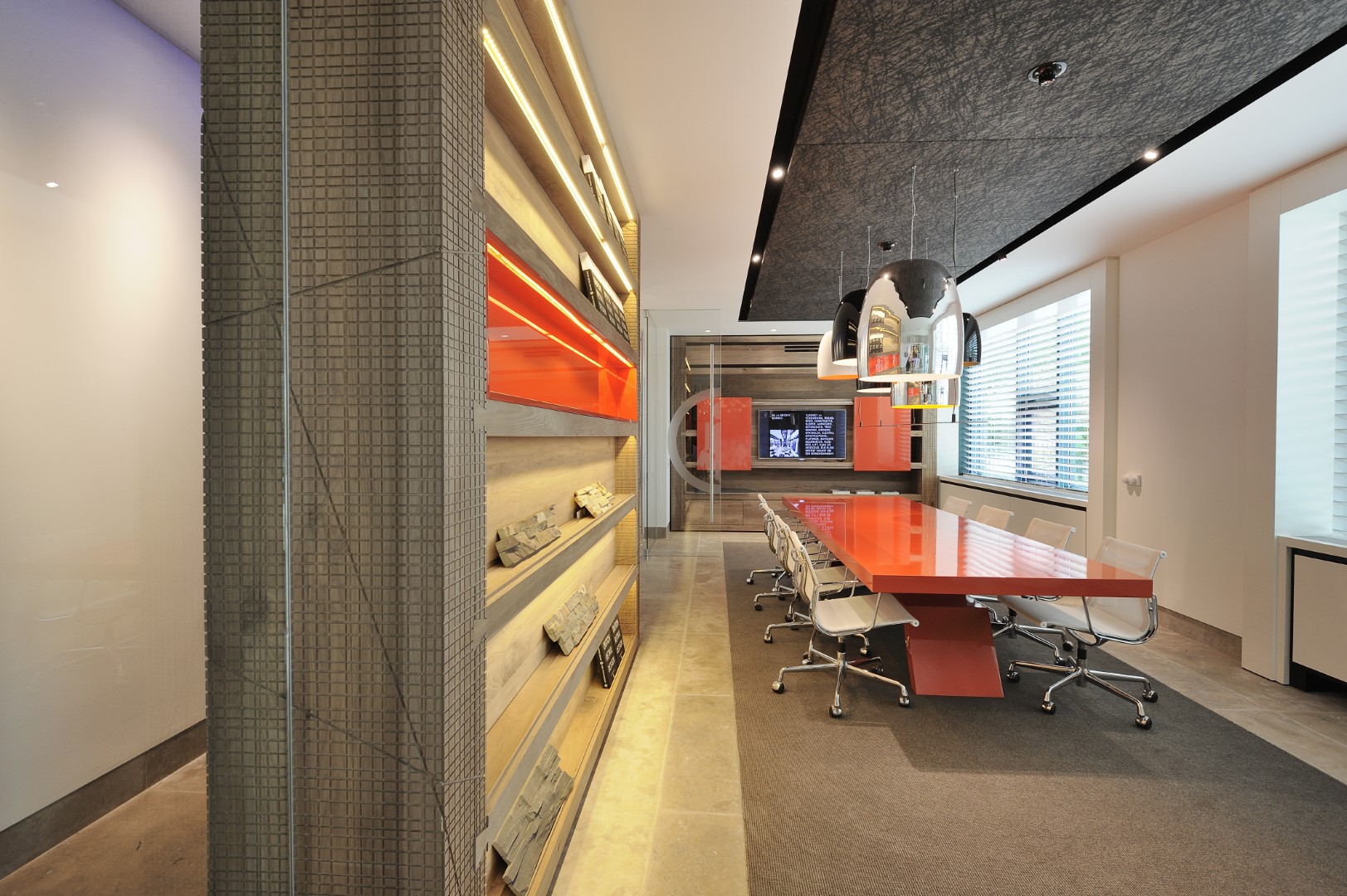 Concept intérieur réception et salles de réunion WSB - 